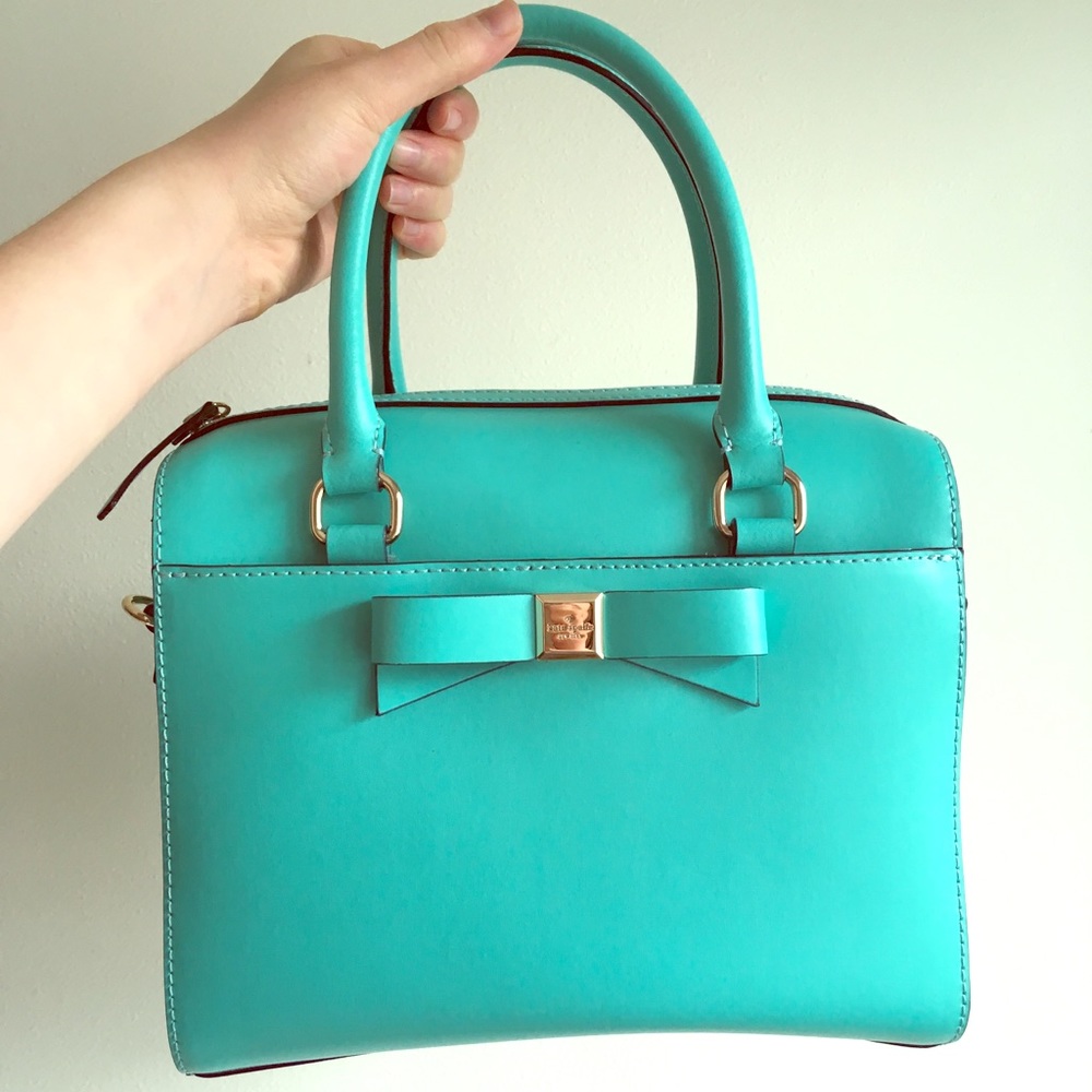 Kate Spade Blue Bow Satchel Bag MONTFORD ASHTON